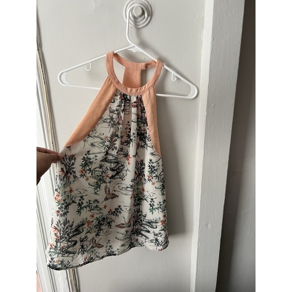 H&M Sleeveless‎ Top Blouse Floral & Animal Print Design Size 8 - Picture 1 of 4